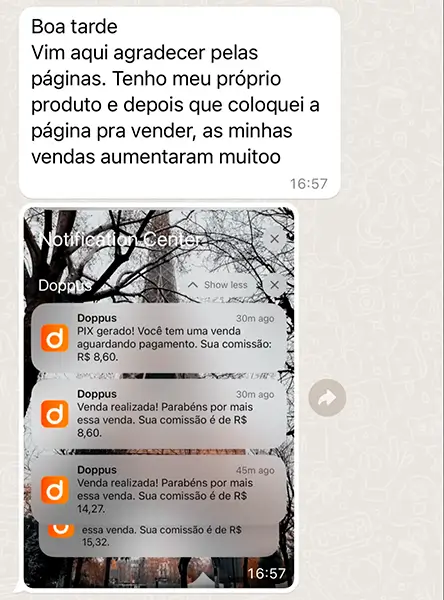 página de exemplo